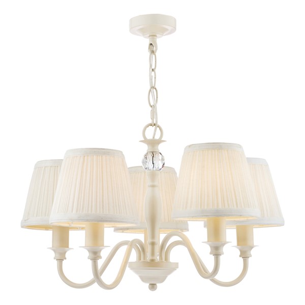 (image for) Laura Ashley Ellis 5lt Pendant Ivory With Shades
